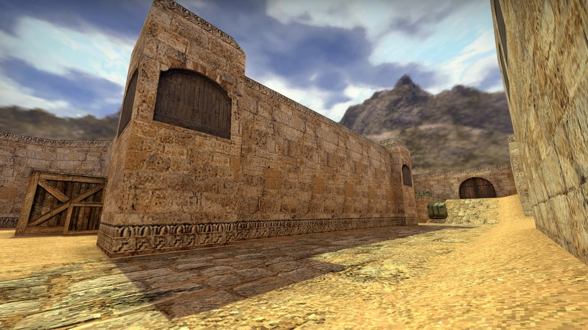 A classic desert combat arena